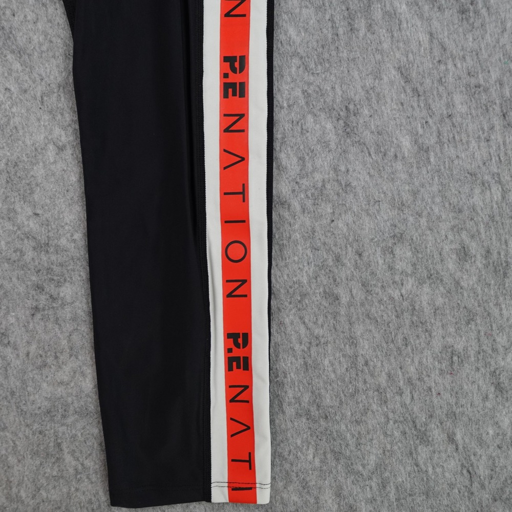 PE Nation Leggings Womens Large Black Brawler Side Stripe Logo Activewear - Picture 2 of 11